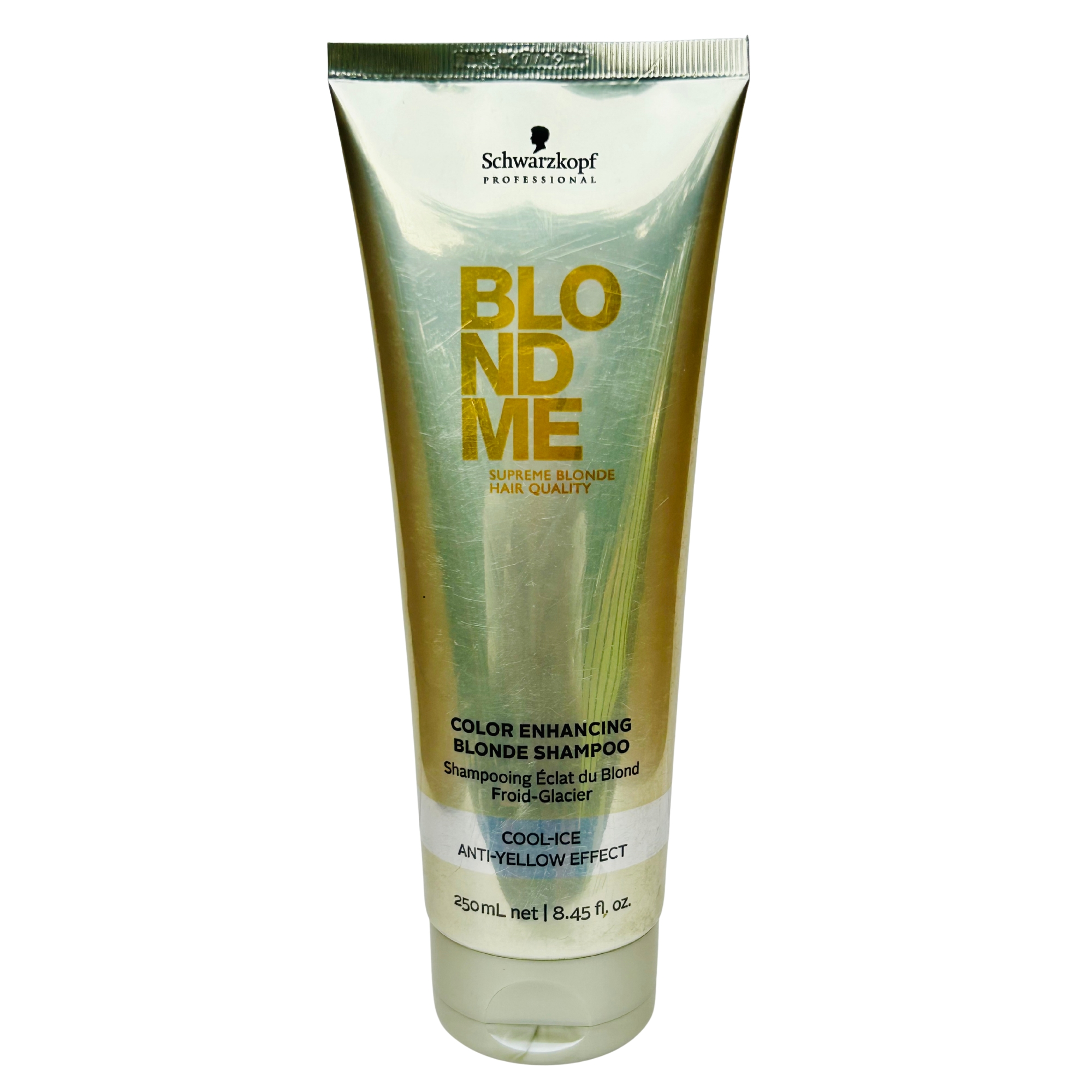 Schwarzkopf Professional Blond Me Cool-Ice Anti-Yellow Effect Color Enhancing Blonde Shampoo 8.45 fl oz
