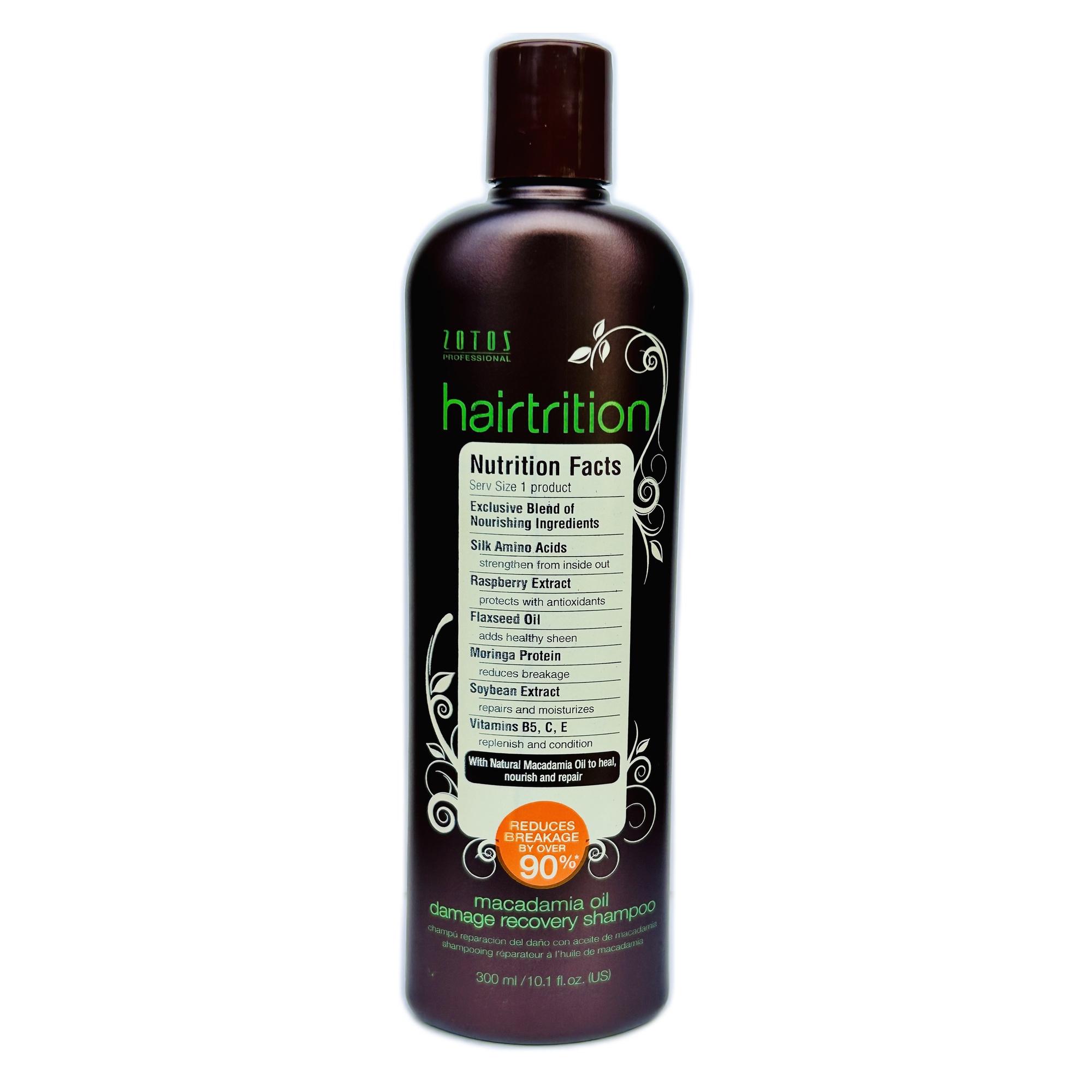 Zotos Hairtrition Professional Macadamia Oil Damage Recovery Shampoo 10.1 fl oz