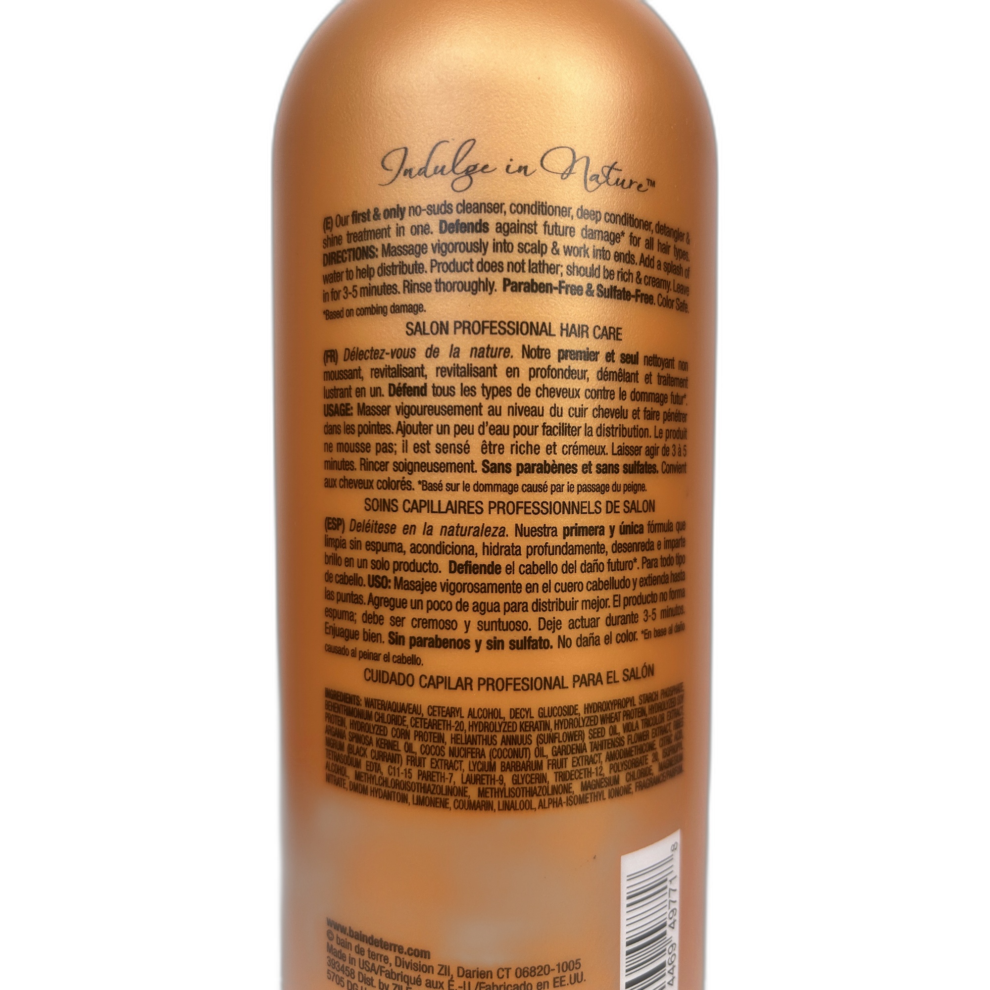 Bain de Terre Keratin Phyto-Protein 5-in-1 Cleansing Conditioner, 33.8 oz / 1 L - Image 2