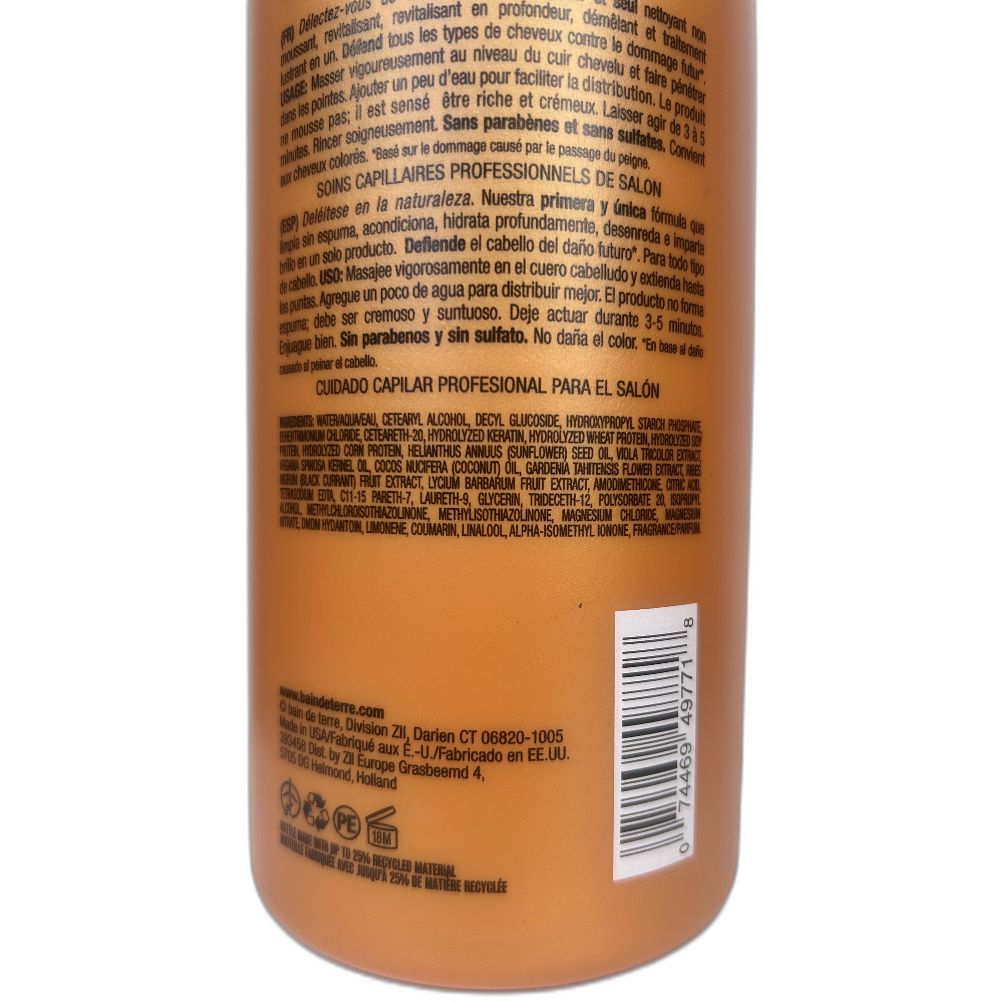 Bain de Terre Keratin Phyto-Protein 5-in-1 Cleansing Conditioner, 33.8 oz / 1 L - Image 3