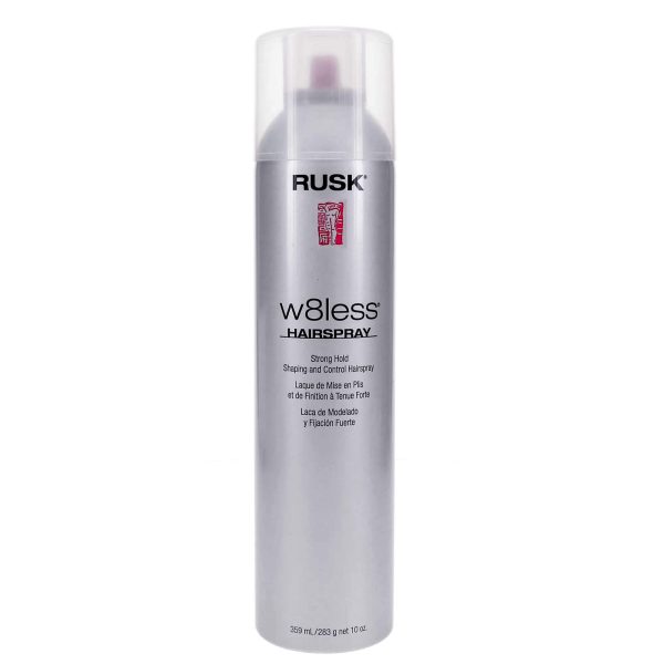 Rusk Wless Hairspray Strong Hold Shaping and Control oz font